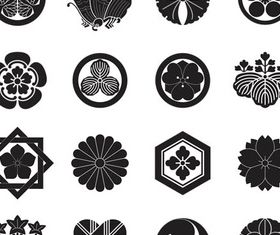 Japanese styles ornaments design vector set 10 free download