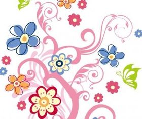 with Flowers vector