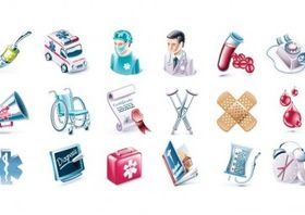 Health and Medical Icon Set vector graphics