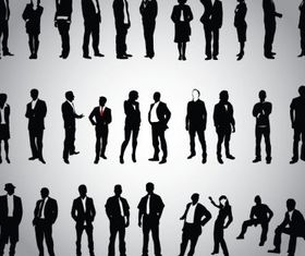 Business People Silhouette Vector Set