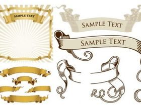 ribbon banner vector