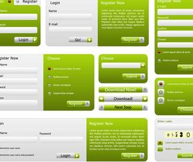 Green Web Design Elements vector
