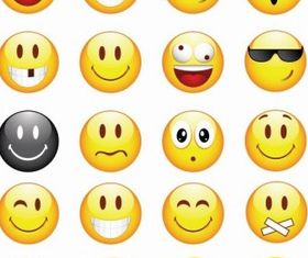 Cool Smilies Vector Icon Set