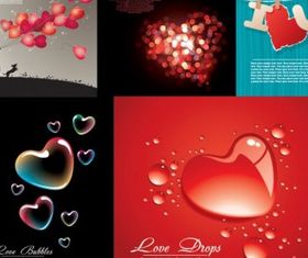 love heartshaped vector set