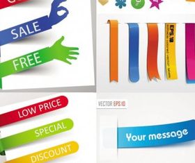 web wrap angle label vector graphics