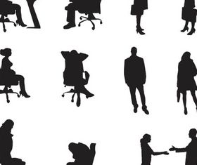 Silhouettes Business People vector