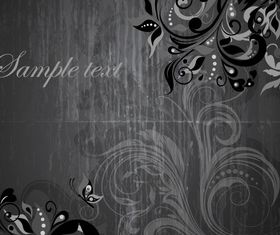 Dark floral background vectors