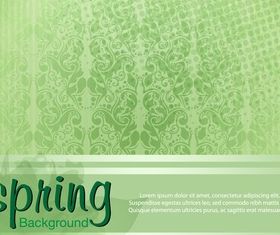 Green pattern spring background vector
