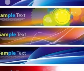 Abstract Banner Set vector