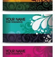 Elegant Floral Business Card Vector