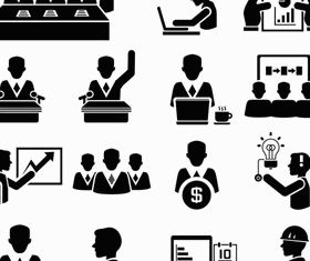Business People Icons 13 set vector