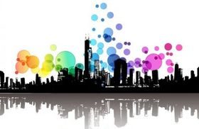 Abstract Modern City Illustration vectors graphic