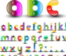 Alphabet with Numbers art vector