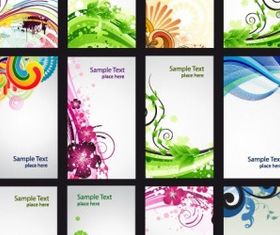 pattern card set vector