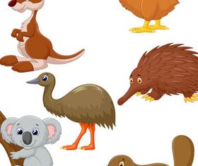 Cute Wild Animals Vector