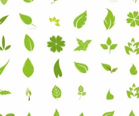 Green Leaf Design Elements vector design