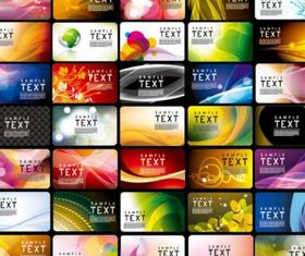 business card template set vector