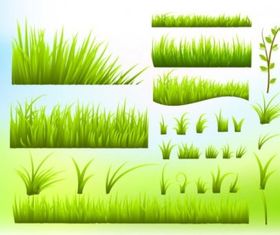 green grass borders vectors