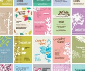 Floral Business Cards Vector material