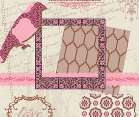 Exquisite lace greeting card vector