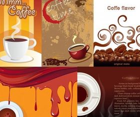 aromatic coffee theme vector graphics