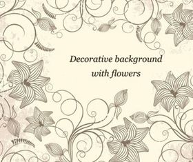 Background with Flowers Vector Art vector