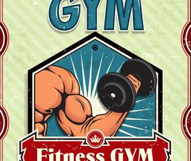 Fitness GYM poster vector