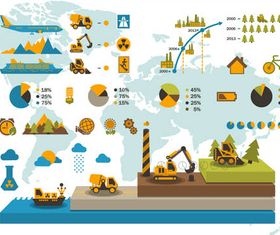 Industrial Infographics set vectors