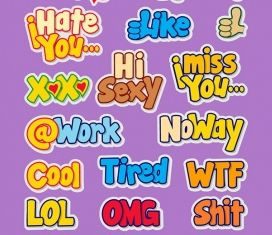 chat stickers icons Free vectors graphics