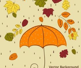 Handpainted maple leaf background 02 vector