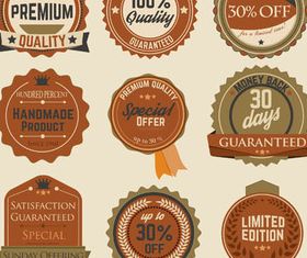 Retro Labels and Tags vector