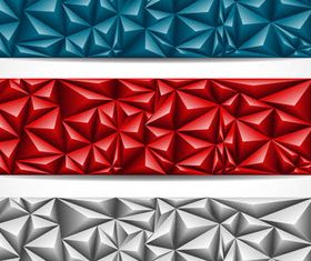 Abstract Triangles Banners vector