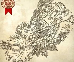 Handpainted pattern background 04 design vector