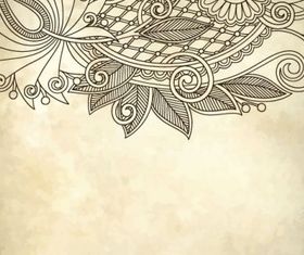 Handpainted pattern background 01 design vector