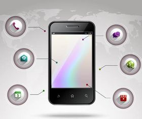 Backgrounds with Smartphones 7 vector graphics