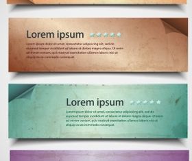 Dirty paper banner Free vector