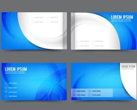 Blue Business Cards Illustration vector