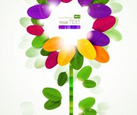 Colorful flowers background 01 creative vector