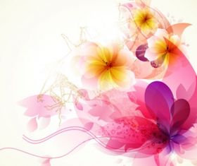 Shiny colorful flower background 2 vector