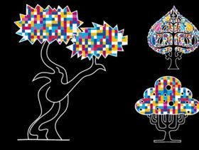 Abstract trees background 05 vector