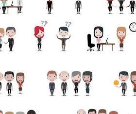 Cartoon Business People 9 vector