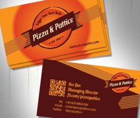 pizzpattice business card design vector
