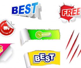 Paper tags Free vector