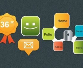 Web Element vector design