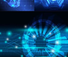 Blue Technology Backgrounds vector design
