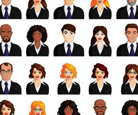 Colored People Avatars 13 design vector