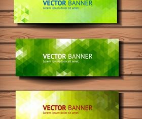 Green abstract banner Free vectors