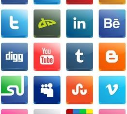 3d social mediicon vector