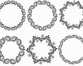 Circle Ornamental Frames 2 vector graphics