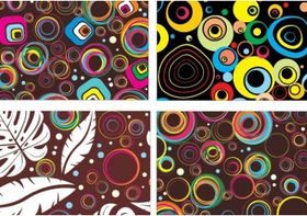 Colourful Circle Patterns vector set
